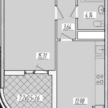 1-комнатная на Краснова/ Вид боковой ипподром и двор/с террасой ЖК Кадор Сити Kador City