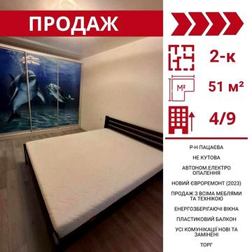 Продається 2-к квартира в Кропивницькому , р-н Пацаєва