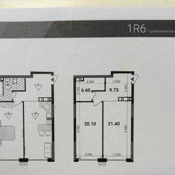 1-кім. 58 кв.м, ЖК Грейт/Great, Дніпровська Набережна ЖК Грейт/Great