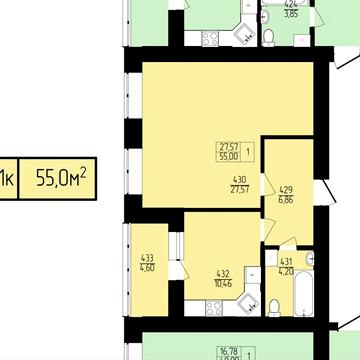 Однокімнатна квартира за цінною 950$ за м2 ЖК Північна Фортеця