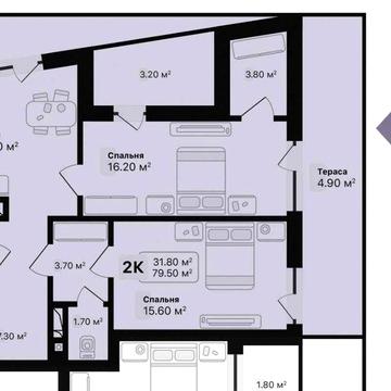 2-кім квартири в ЖК Auroom Air біля ТРЦ Спартак ВЕЛИКИЙ ТОРГ ЖК Auroom Air