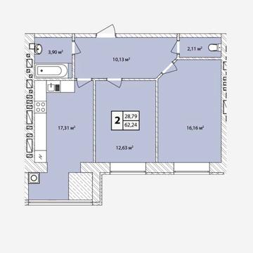 2-кім квартира простора та світла ЖК Празький квартал