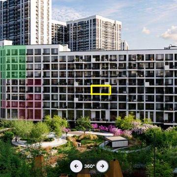 ЖК «Дніпро Айленд» Однокімнатна квартира 40.62 кв. 1 черга ЖК Дніпро Айленд