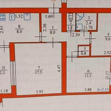 3-кімнатна квартира в м. Яготин, район Каштани.
