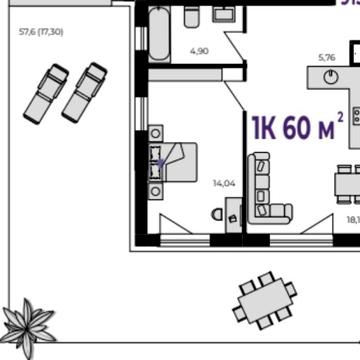 Квартира з власним патіо ЖК WAWEL