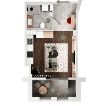 Смарт-квартира від забудовника. Розтермінування на 36міс.. Комісія 0% ЖК Гринвіч парк