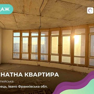 Продається 1-кімнатна квартира 49,7 м², кутова.