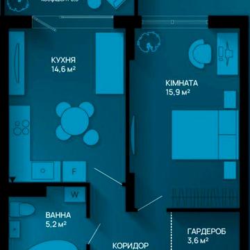 Акція! 1 кімнатна. Пасічна. Газове опалення. Балкон. 840$м2