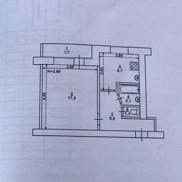Продаж 1- кімн. квартири  П. Глазового  Вечірній