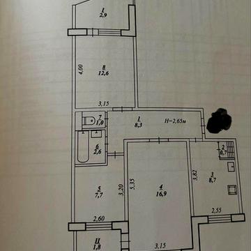 Продаж 3-х кімнатної квартири ,центрально-міський район