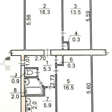 продам 3 кімн кв,3\5 цегла, Інгульский район,поруч кінотеатр Юность