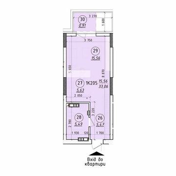 Продається 1 квм.смарт квартира ЖК 44 Avenu