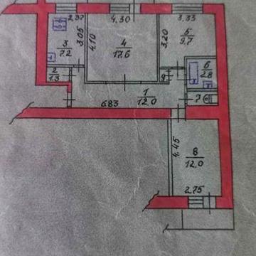 3х кімнатна квартира в самому центрі, індивідуальне газове опалення