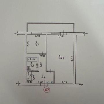 Квартира  однокімнатна ЖК Наш дім