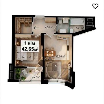 Перший внесок всього 7.250$ - квартира в ЖК комфорт класу