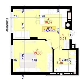 Однокімнатна квартира в центрі міста