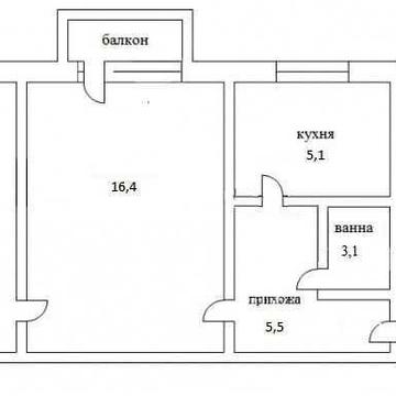 2-кімнатна квартира 43 м² біля метро Святошин / Нивки