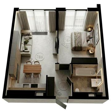 1-2- кім квартира, 10хв до Парку, Розтермінування