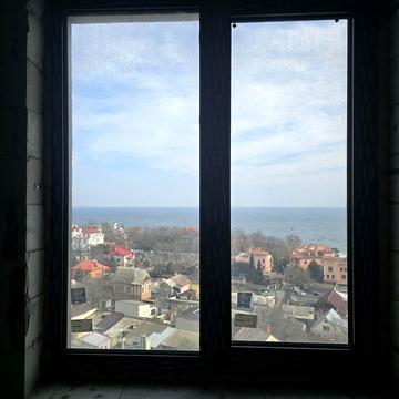 Однокімнатна квартира в зданому будинку, прятмий вид моря — житловий комплекс «Посейдон»,поруч пляж «Золотий берег»