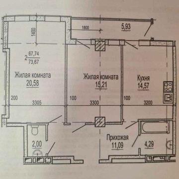 ЛУЧШАЯ ЦЕНА! ЖК Павловский Квартал Продам 2 комн. квартиру 80 м2 AB ЖК Павловский Квартал