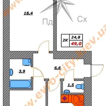 Продаж двокімнатної квартири в ЖК Резеденс 50 кв.м Сковороди 16 ЖК Резиденс