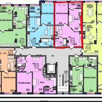 1000$/м2. 1 кімн.новобуд 56м2. р-н Майдану, вул.Щербанюка 79, Чернівці