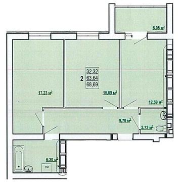 Продам 2-х комнатную квартиру 65 кв.м ЖК Перемоги 2