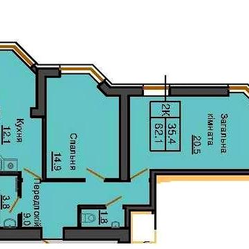 ‼️ГОТОВА‼️  2х к. квартира в ЖК "Софія Нова" від Мартинова! ЖК Софія Нова