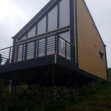 Каркасний Будинок для здачі в оренду у Славську за проектом Куб. 

Дох