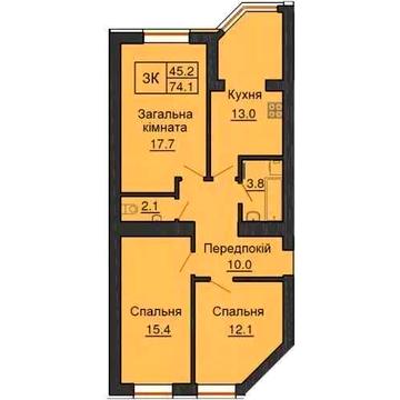 3к квартира ЖК «Софія Резиденс»  Єоселя! ЖК Софія резиденс