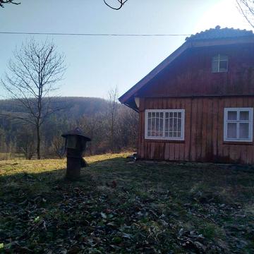 Будинок біля лісу в Карпатах, приватизована земля, ставок