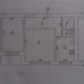 Продам 2-кімнатну квартиру в центрі м.Пирятина.