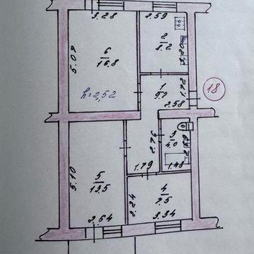 Продаж  3-х кімнатна простора квартира