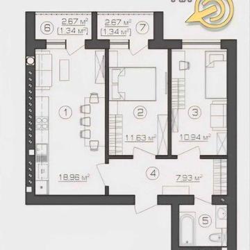 2-К квартира в затишному місці по привабливій ціні