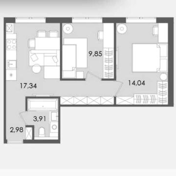 2х кімнатна квартира 48,12 м2 в ЖК Sanville Park ЖК Sanville Park