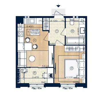 Продаж 1к квартира 39.7м² ЖК Оксфорд, буд А-2, 2 поверх, ВІД ВЛАСНИКА, ЖК Оксфорд