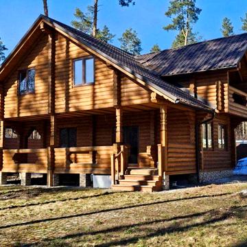 Будинок зі зрубу під розбір, смерека, 144 м², 2 поверхи