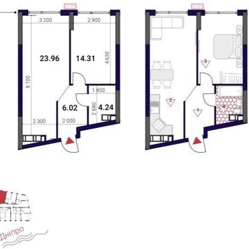 Продаж 48м2 єОселя ЖК Great Позняки Осокорки ЖК Great