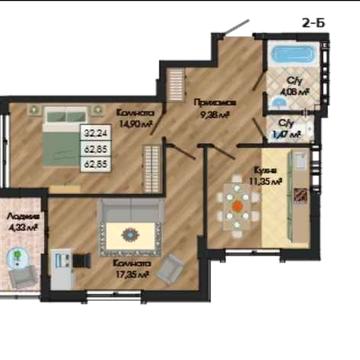 2 комнатная 64 кв.м возле моря/D НОВОСТРОЙ/автономная(генератор)