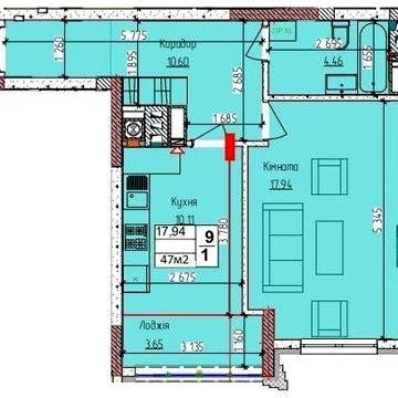 1-к квартира 47,5 м² ЖК “Добре місто 2” Чабани ЖК Добре місто 2