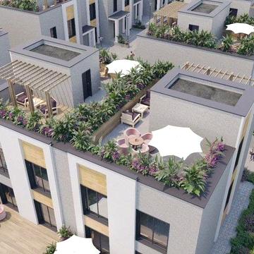 Таунхаус з виходом до озера та терасою на криші, розтермінування