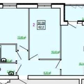 Продам 2 комнатную квартиру ЖК Сказка, Холодная Гора 62м2 VW ЖК Сказка