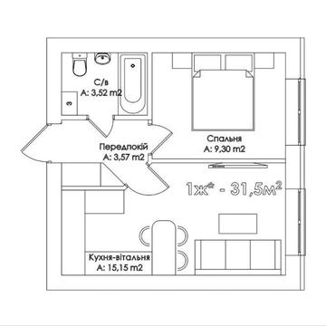ДЕРЖпрограми-ТАК! Продаж 1к квартири в ЖК «Kvartal Soborna” СЕРТИФІКАТ