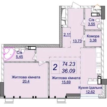 Новопечерські Липки 74.2м2 ЖК Новопечерські липки