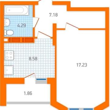 ЖК Обериг 2, 1к, 2 дом, 1 секция ЖК Обериг-2