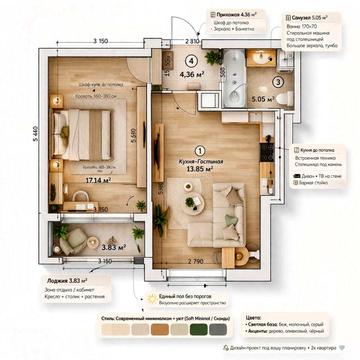 46 м2 в ЖК Барви ЖК BARVY