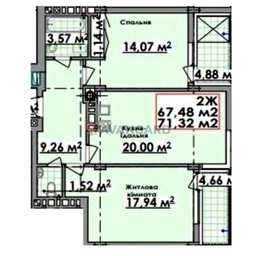 Простора 2-кімнатна квартира в ЖК PALMIRA CITY