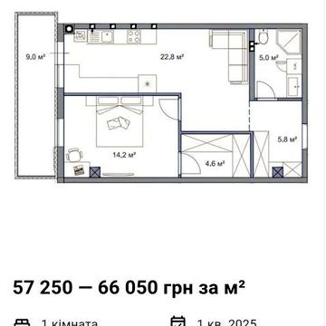 Продаж квартири 50м2 у клубному будинку у центрі Соф.Борщагівки!