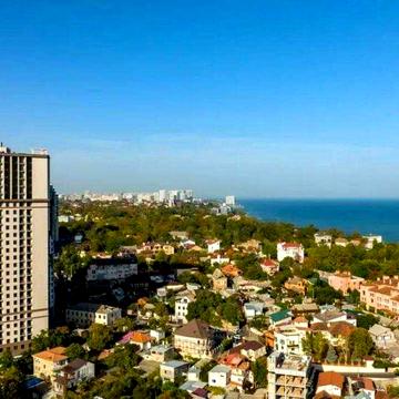 Трехкомнатная Посейдон. Фонтан. Пляж Золотой Берег. Балкон вид Моря