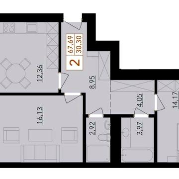 2-кімнатна квартира в зданому будинку.  Без податків ЖК HARMONY for life